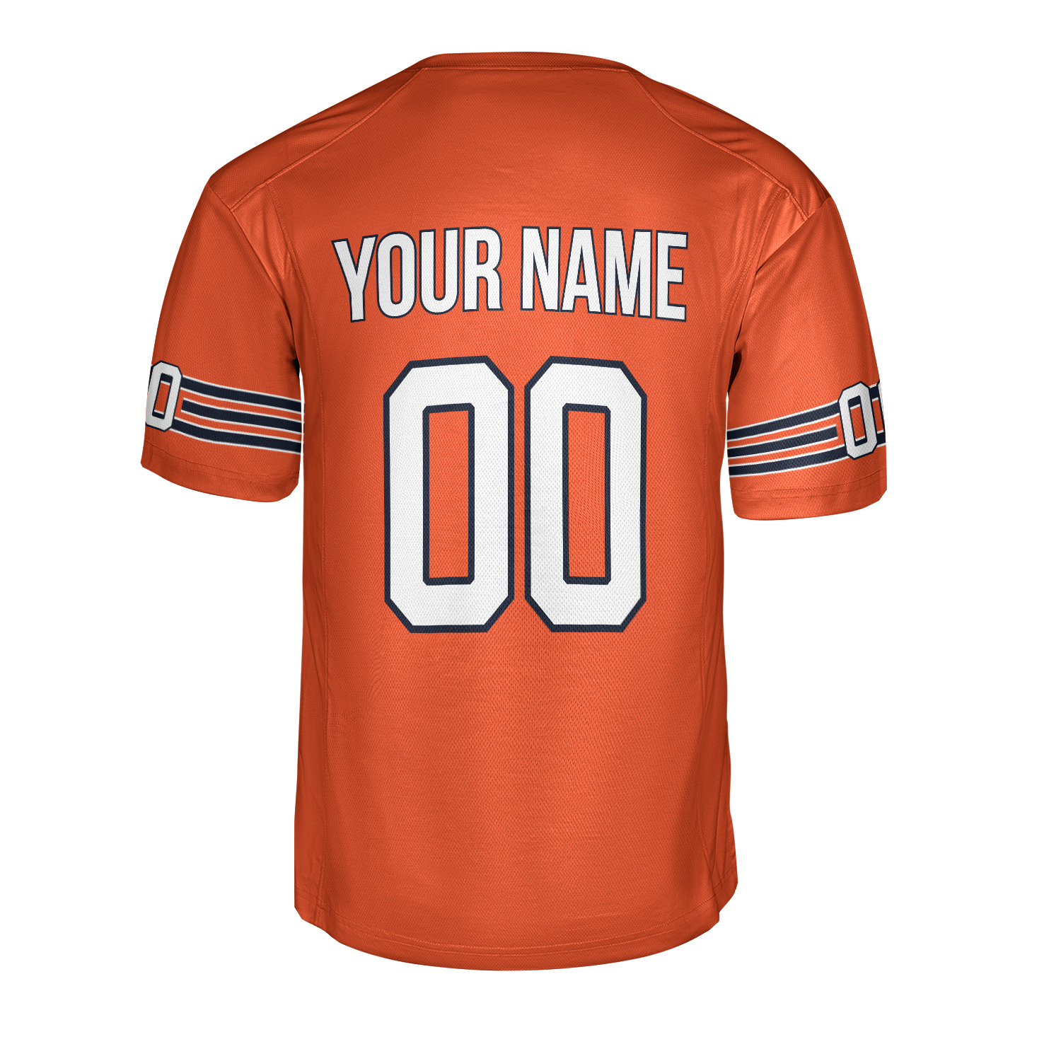 Orange Custom Chicago Football Jersey – Personalized Team Name & Number - Image 3