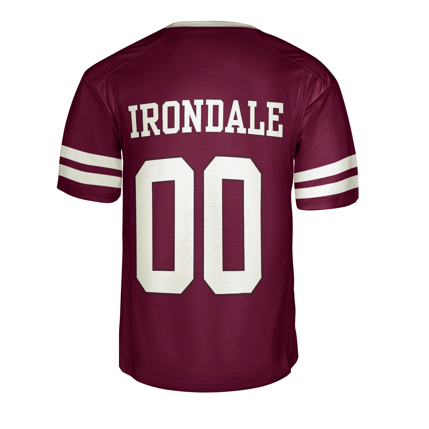 Dark Maroon Irondale Football Jersey – Personalized Team Name & Number - Image 3