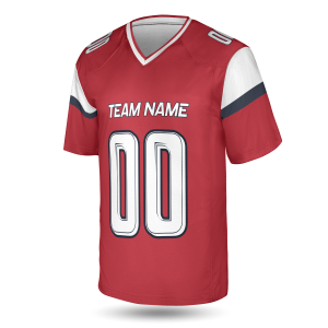 Alternative view of Red Custom Denver Football Jersey – Personalized Team Name & Number