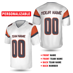White Custom Denver Football Jersey – Personalized Team Name & Number
