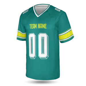 Alternative view of Teal Pittsburgh Football Jersey – Personalized Team Name & Number