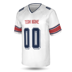 Alternative view of White Pittsburgh Football Jersey – Personalized Team Name & Number