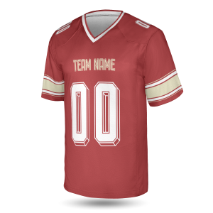 Alternative view of Red Pittsburgh Football Jersey – Personalized Team Name & Number