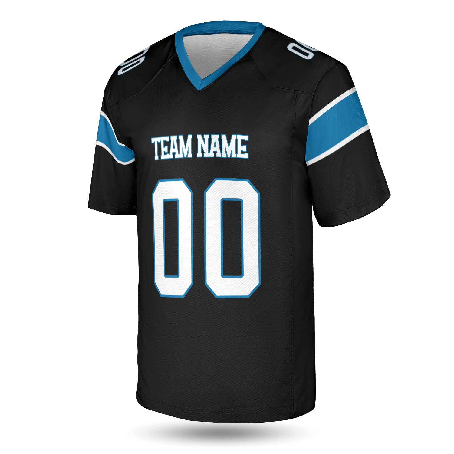 Black Carolina Football Jersey – Personalized Team Name & Number - Image 2