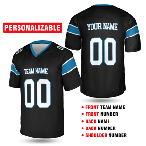 Black Carolina Football Jersey – Personalized Team Name & Number