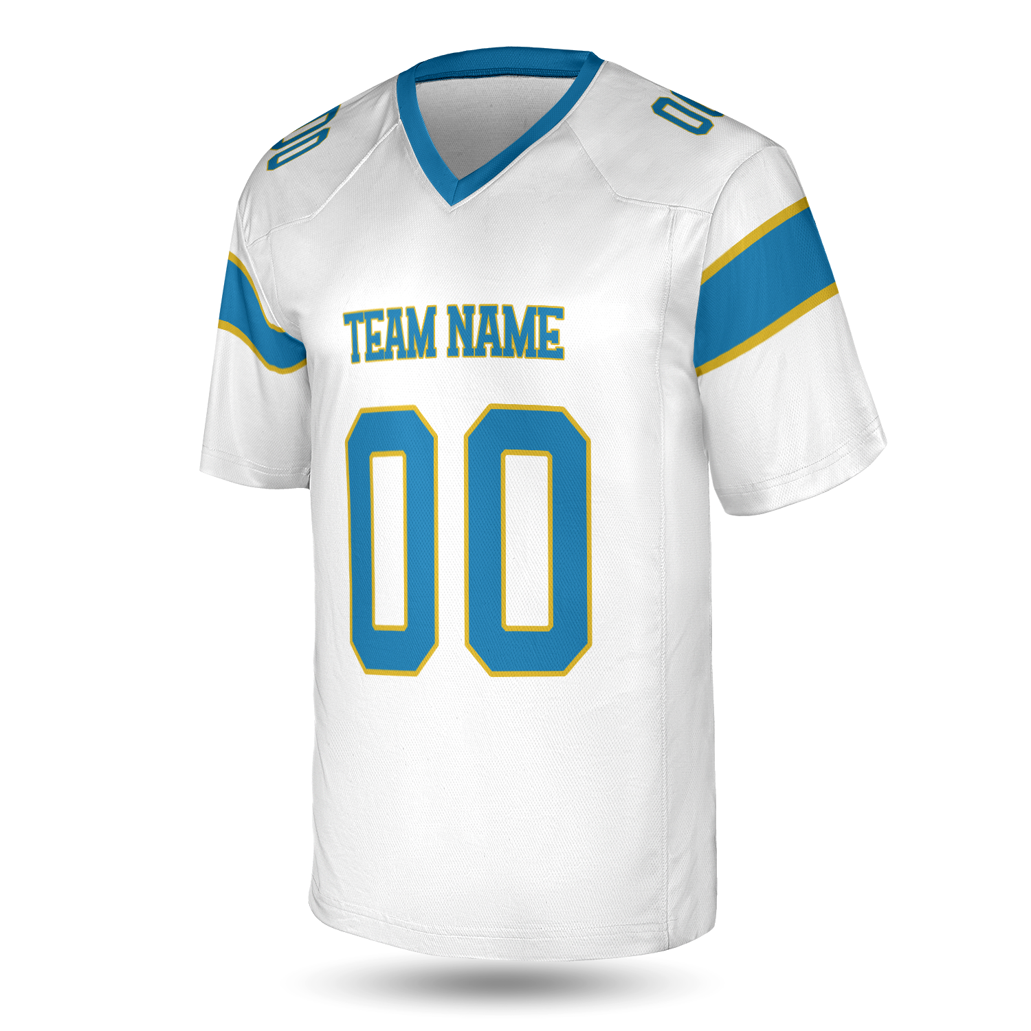 White Carolina Football Jersey – Personalized Team Name & Number - Image 2