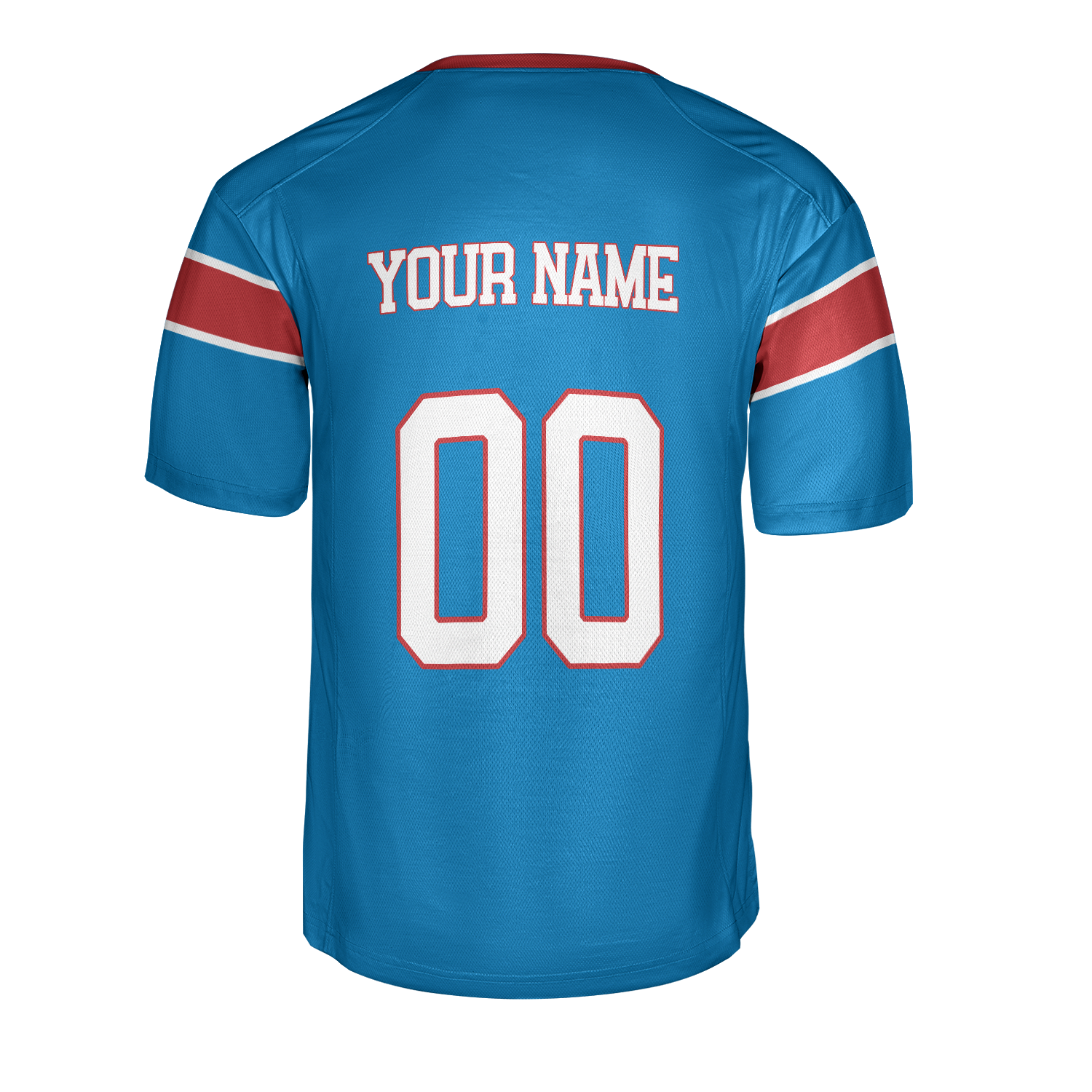 Blue Carolina Football Jersey – Personalized Team Name & Number - Image 3