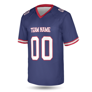 Alternative view of Navy New York Football Jersey – Personalized Team Name & Number