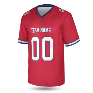 Alternative view of Red New York Football Jersey – Personalized Team Name & Number