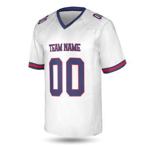 Alternative view of White New York Football Jersey – Personalized Team Name & Number