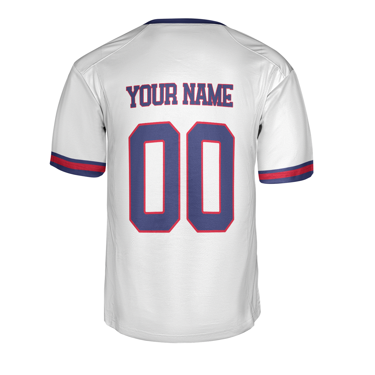 White New York Football Jersey – Personalized Team Name & Number - Image 3