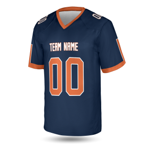 Alternative view of Navy Chicago Football Jersey – Personalized Team Name & Number