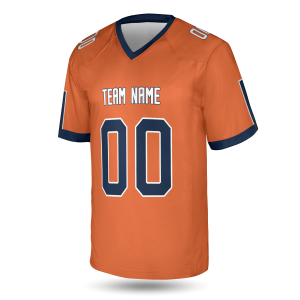 Alternative view of Orange Chicago Football Jersey – Personalized Team Name & Number