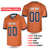 Orange Chicago Football Jersey – Personalized Team Name & Number