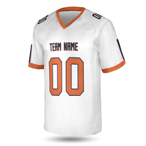 Alternative view of White Chicago Football Jersey – Personalized Team Name & Number