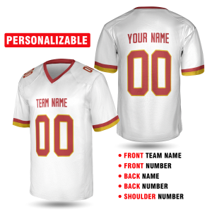 White Washington Football Jersey – Personalized Team Name & Number