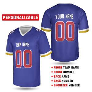 Royal Blue Washington Football Jersey – Personalized Team Name & Number