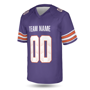Alternative view of Purple Miami Retro Football Jersey – Personalized Team Name & Number