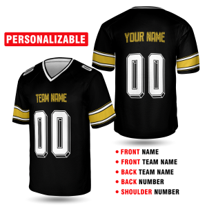 Black Pittsburgh Football Jersey – Personalized Team Name & Number